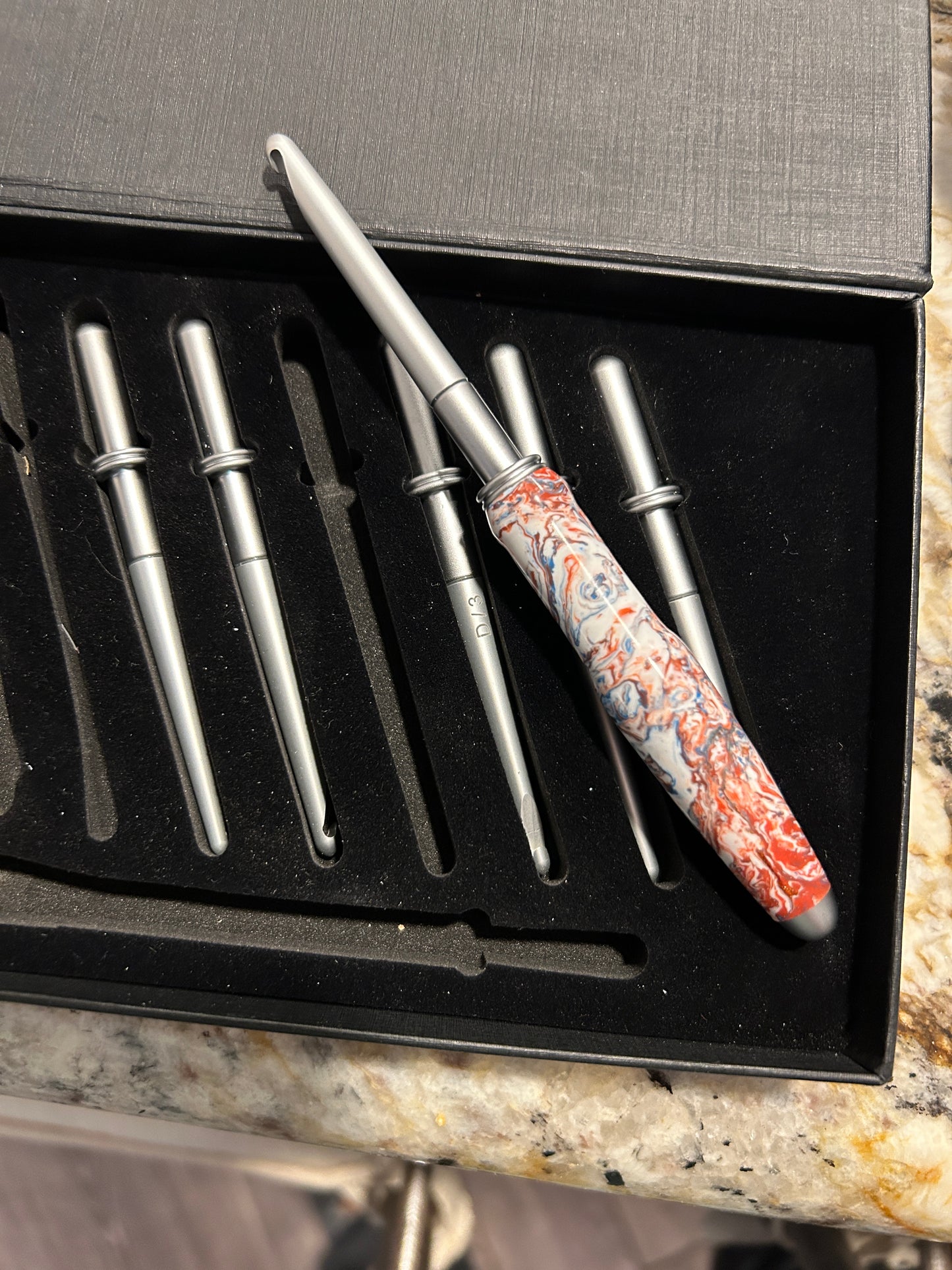 Custom Resin Crochet Hook Set