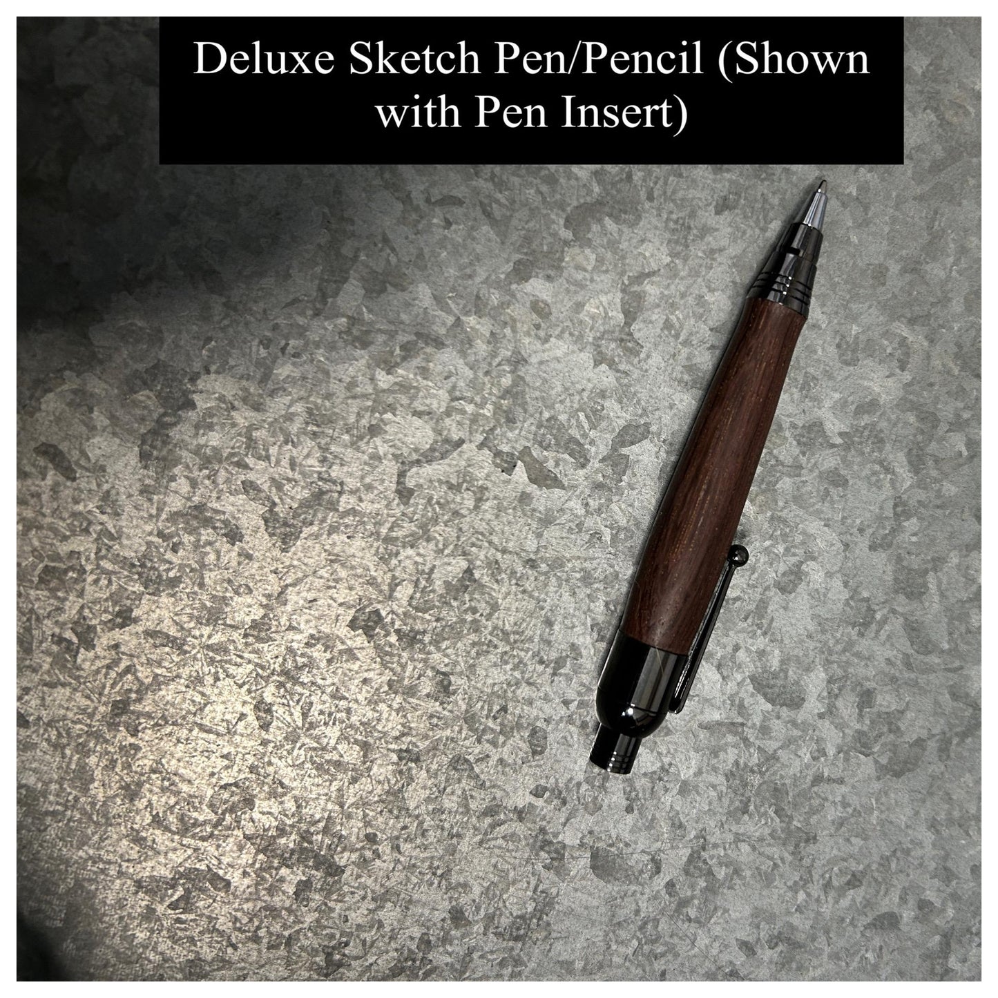 Deluxe Sketch Pen/Pencil, Hand Turned Wood and Acrylics