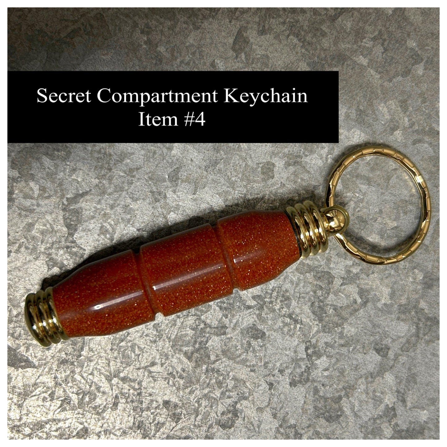 Secret Compartment Keychain (Variety), Hand Turned Wood and Acrylic
