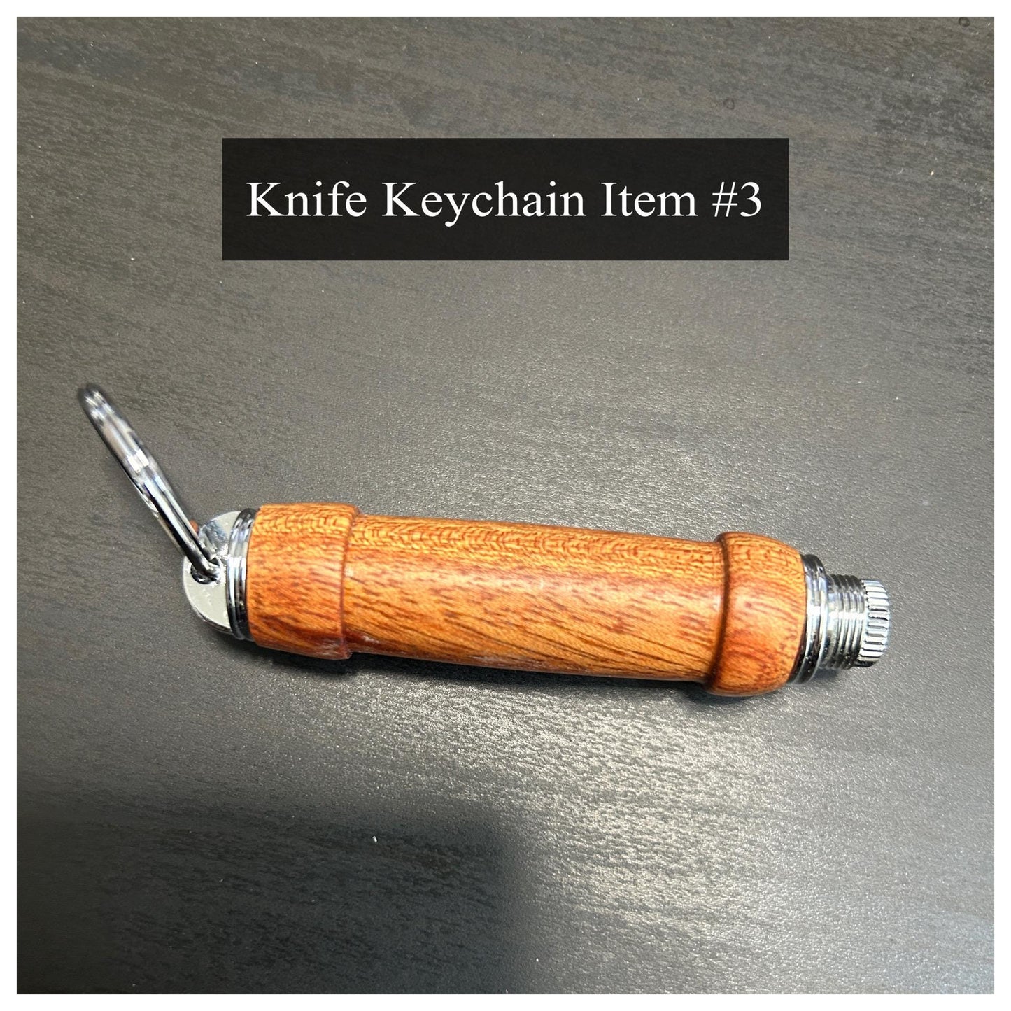 Knife Keychain (Variety), Hand Turned Wood or Acrylic