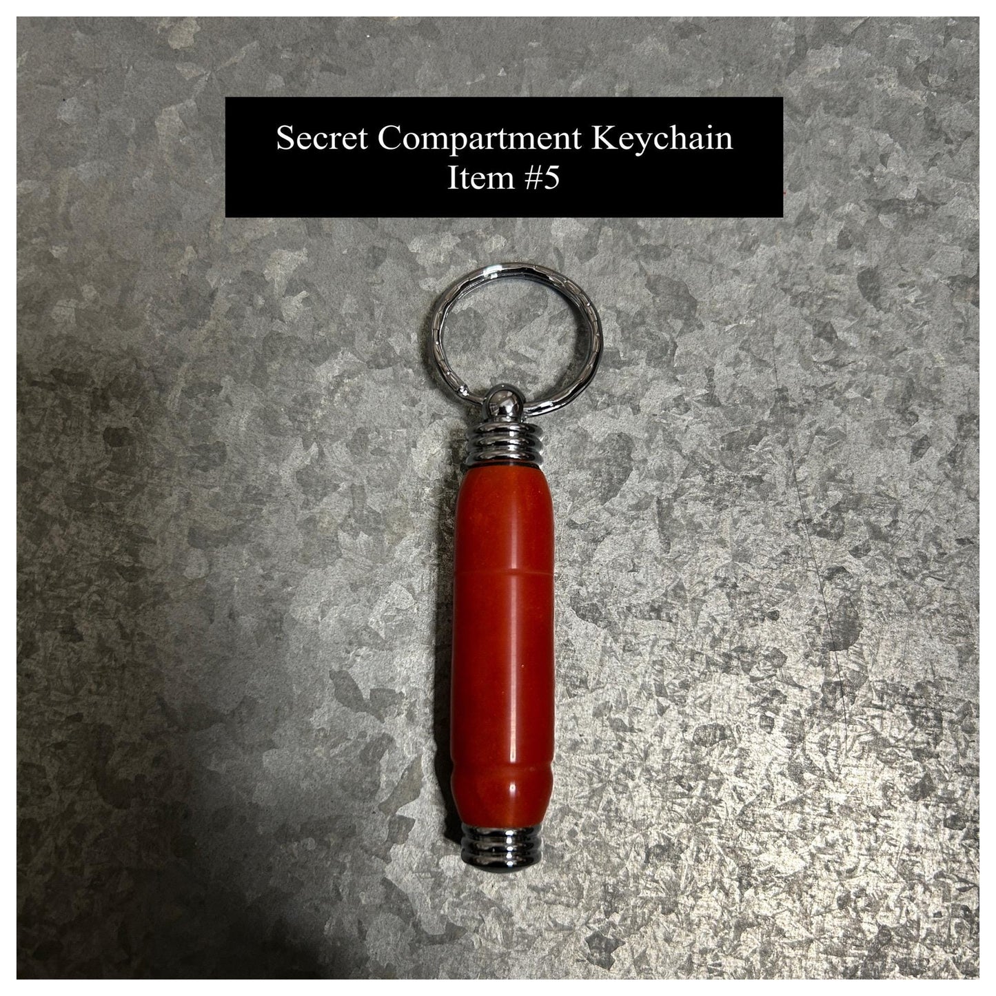 Secret Compartment Keychain (Variety), Hand Turned Wood and Acrylic