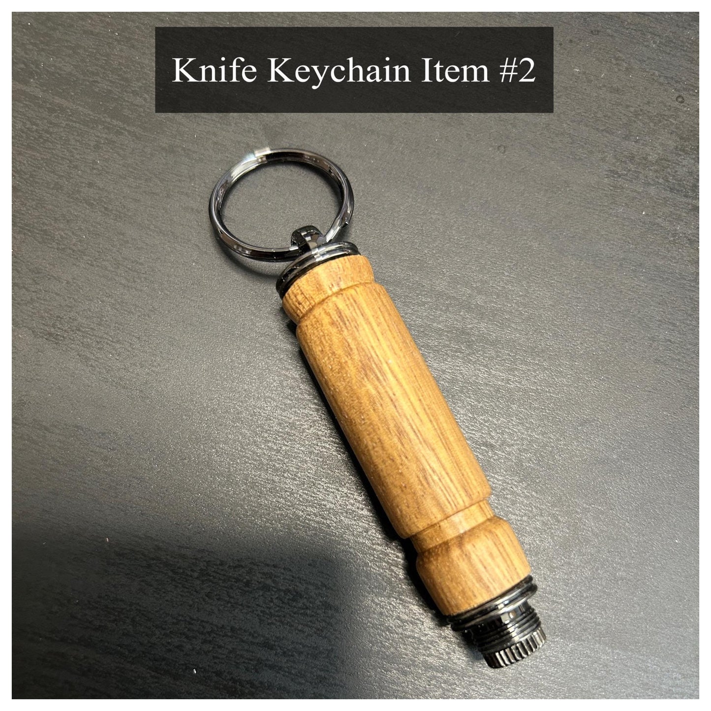 Knife Keychain (Variety), Hand Turned Wood or Acrylic