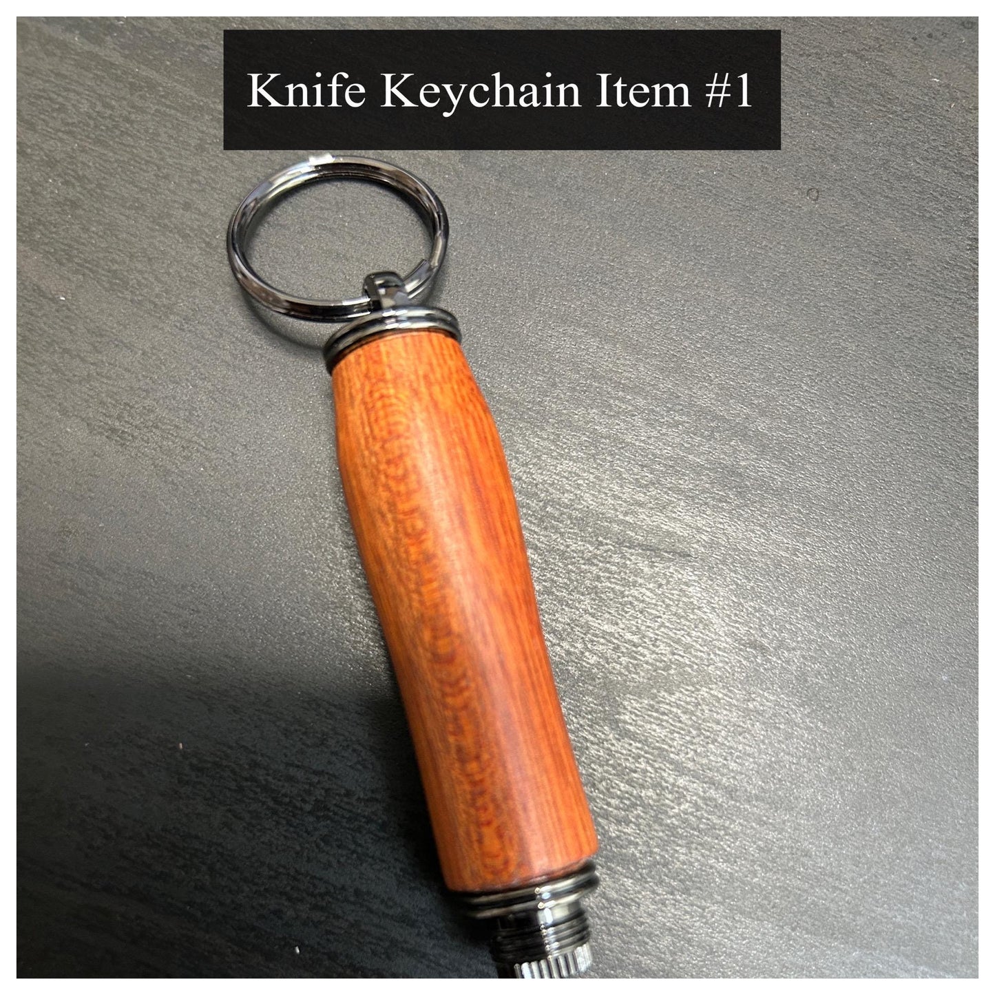 Knife Keychain (Variety), Hand Turned Wood or Acrylic