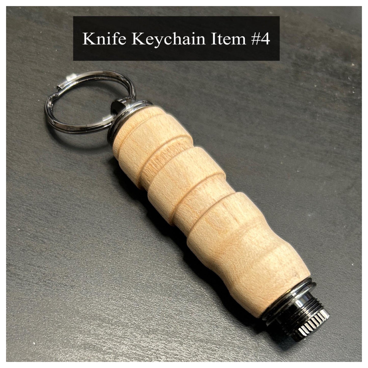 Knife Keychain (Variety), Hand Turned Wood or Acrylic