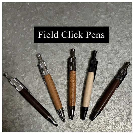 Field Click Pens (Variety), Hand Turned Wood